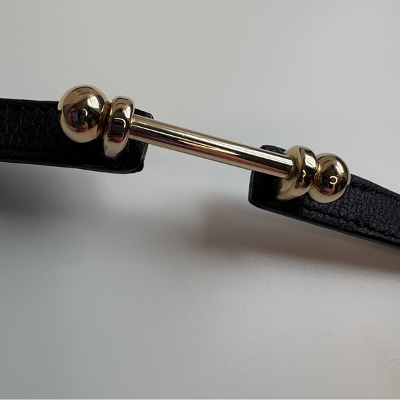 Strathberry Music Bar Black Leather Bracelet - Picture 6 of 13